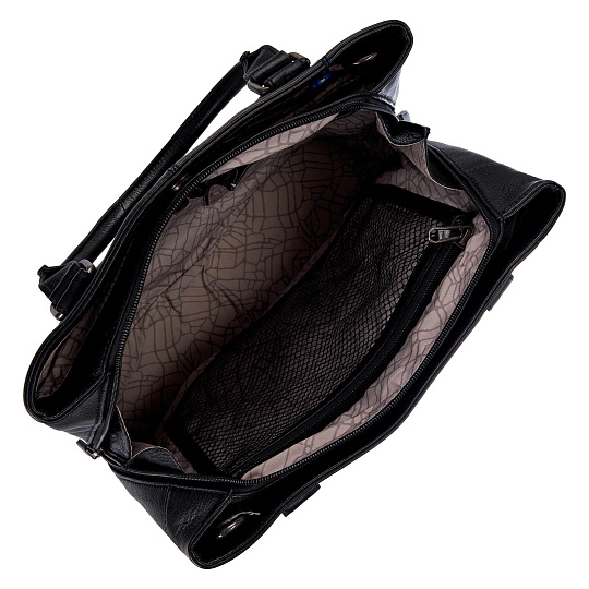 Женская сумка Dr.Koffer из натуральной кожи чёрная