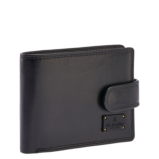 Портмоне Dr.Koffer из натуральной кожи черное