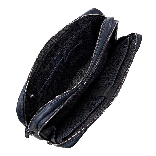 Деловая сумка Dr.Koffer из натуральной кожи синяя