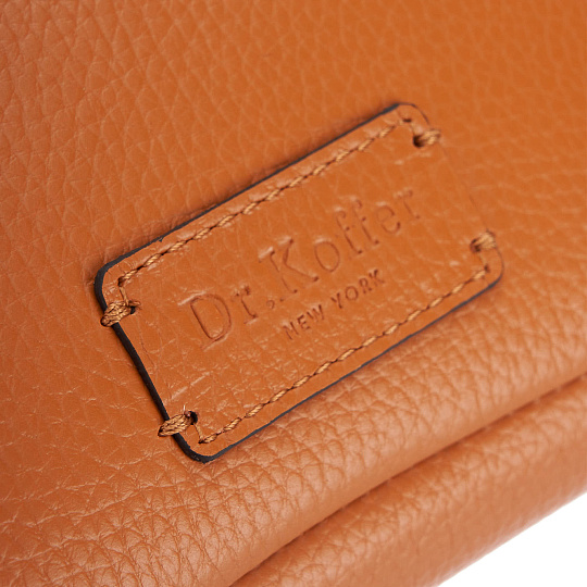 Женская сумка Dr. Koffer из натуральной кожи оранжевая