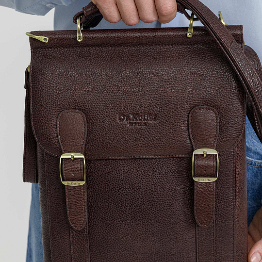 Сумка планшет Dr.Koffer из натуральной кожи коричневый