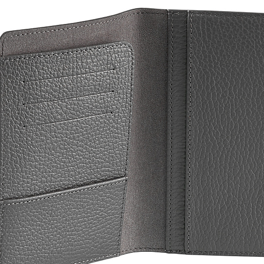 Обложка для паспорта Dr.Koffer из натуральной кожи серая