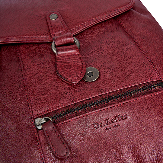 Рюкзак Dr.Koffer из натуральной кожи бордовый