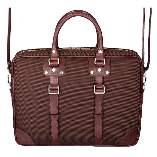 Деловая сумка Dr.Koffer из нейлона и натуральной кожи