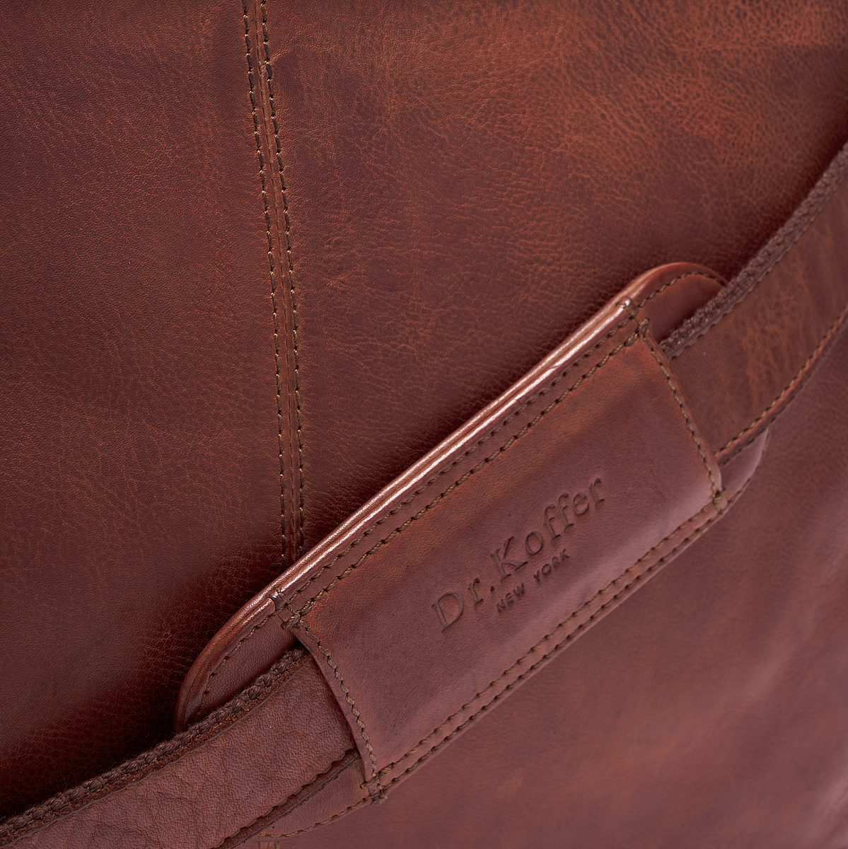 Деловая сумка Dr.Koffer из натуральной кожи коричневая