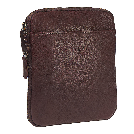 Сумка через плечо Dr.Koffer из натуральной кожи коричневая