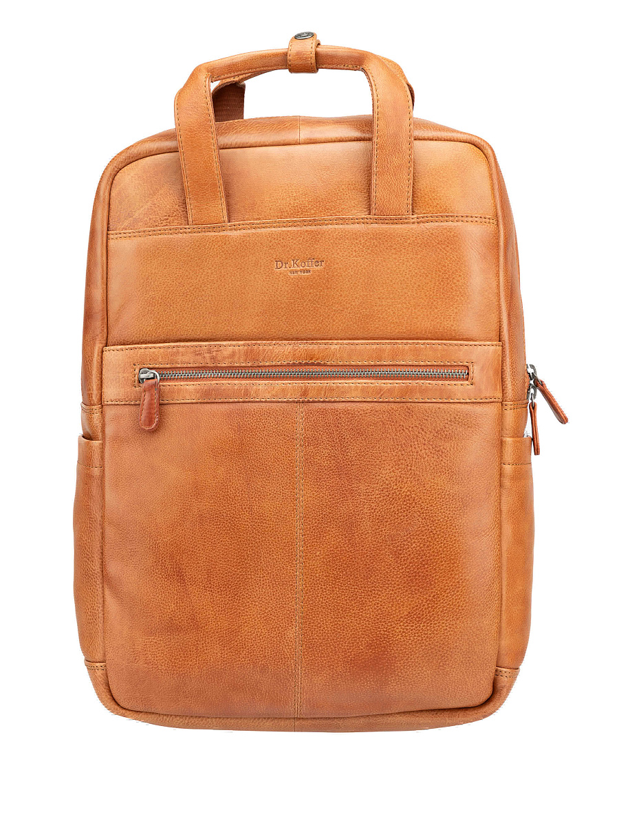 Рюкзак Dr. Koffer из натуральной кожи светло-коричневый