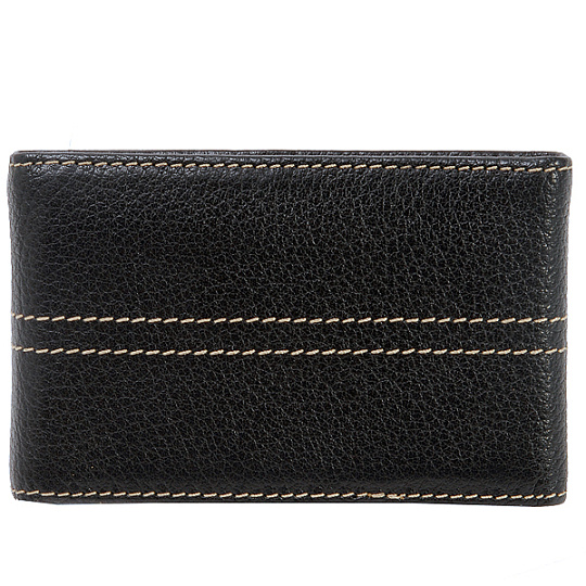 Визитница Dr.Koffer из натуральной кожи черная