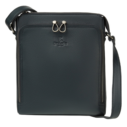 Сумка через плечо Dr.Koffer из натуральной кожи синяя