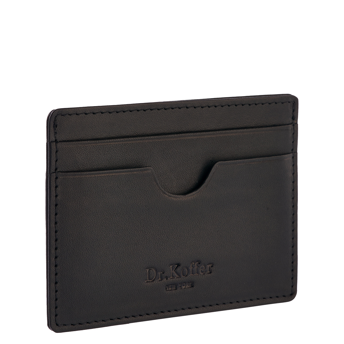 Кредитница Dr.Koffer из натуральной кожи черная