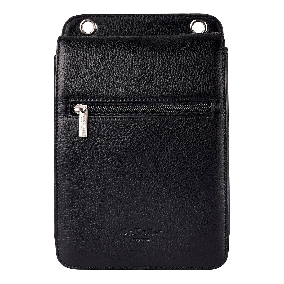 Сумка через плечо Dr.Koffer из натуральной кожи черная