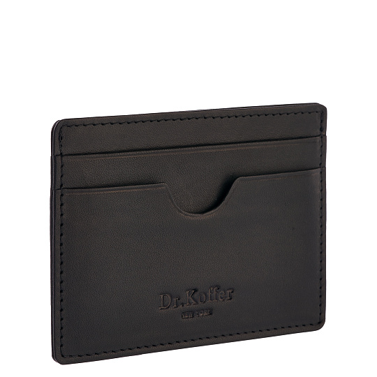 Кредитница Dr.Koffer из натуральной кожи черная