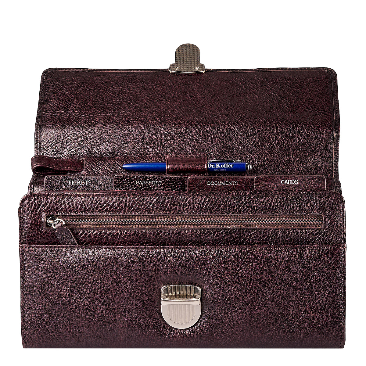 Сумка барсетка из натуральной кожи Dr. Koffer коричневая