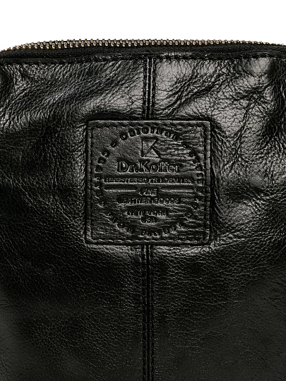 Сумка через плечо Dr.Koffer из натуральной кожи черная