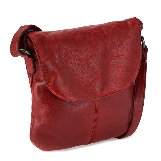 Сумка через плечо Dr.Koffer из натуральной кожи красная