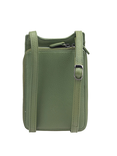 Сумка через плечо Dr.Koffer из натуральной кожи зеленая