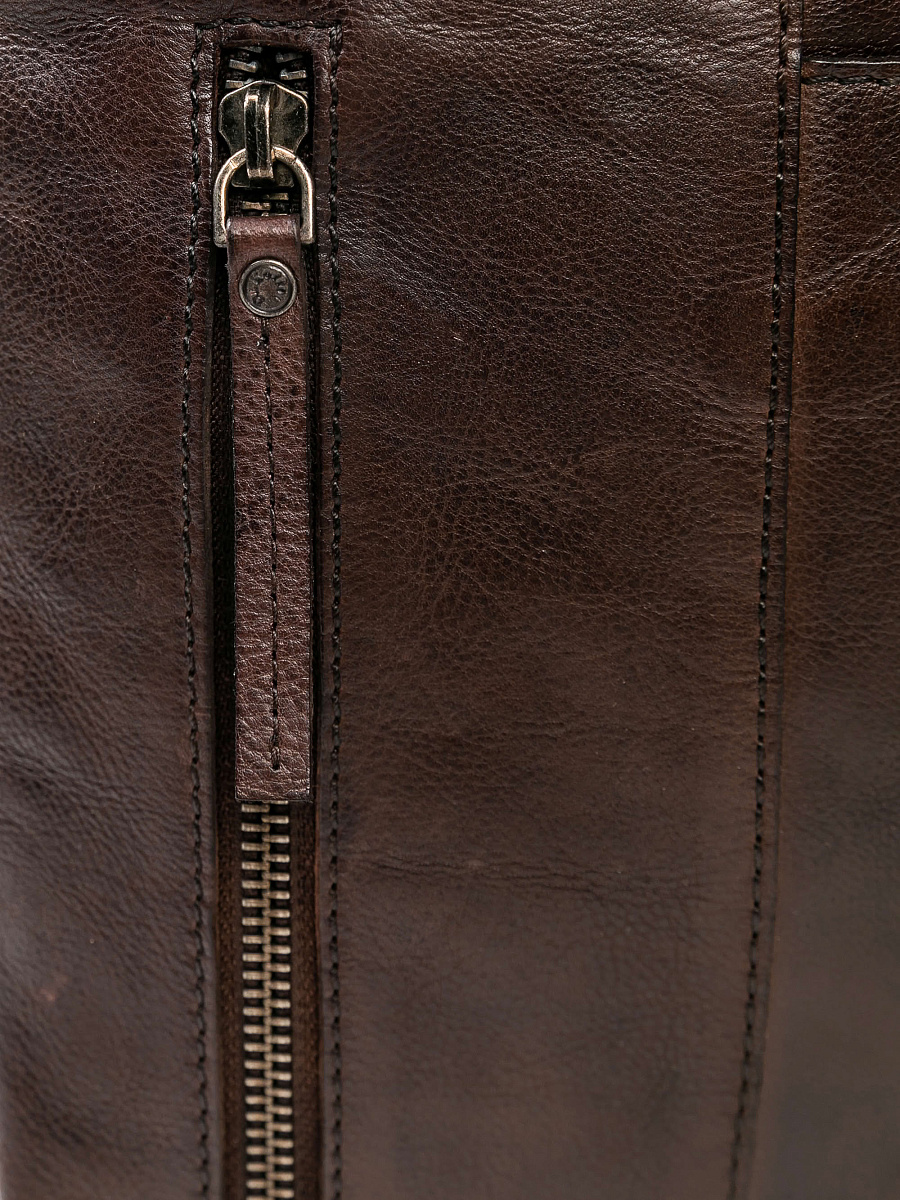 Сумка через плечо Dr.Koffer из натуральной кожи коричневая