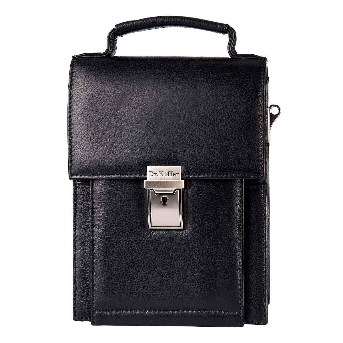Сумка через плечо Dr.Koffer из натуральной кожи черная