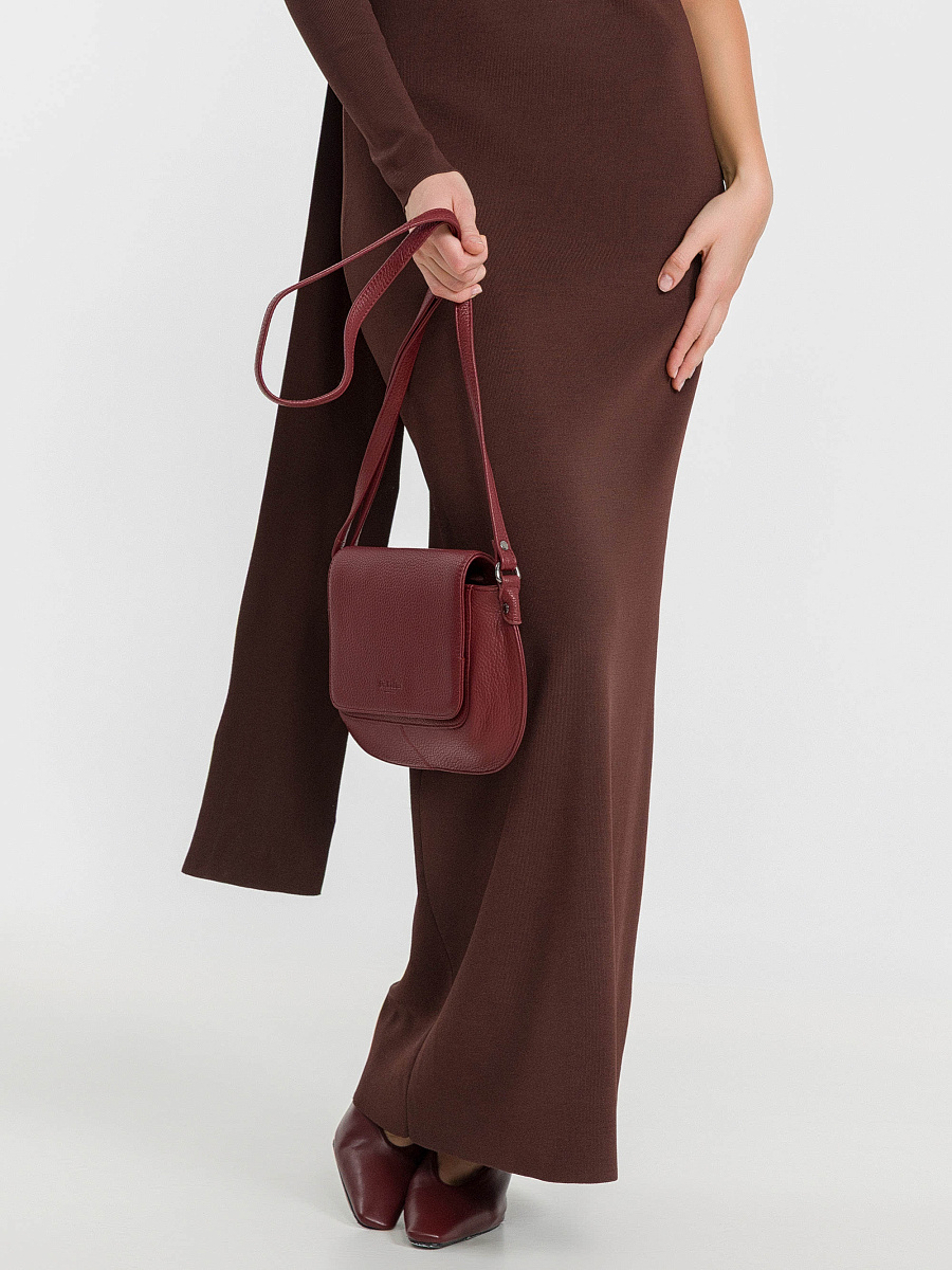 Женская сумка Dr.Koffer из натуральной кожи бордовая