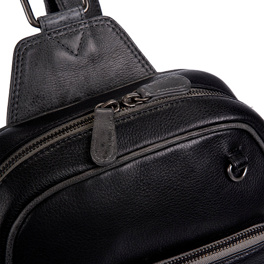 Рюкзак Dr.Koffer из натуральной кожи черный