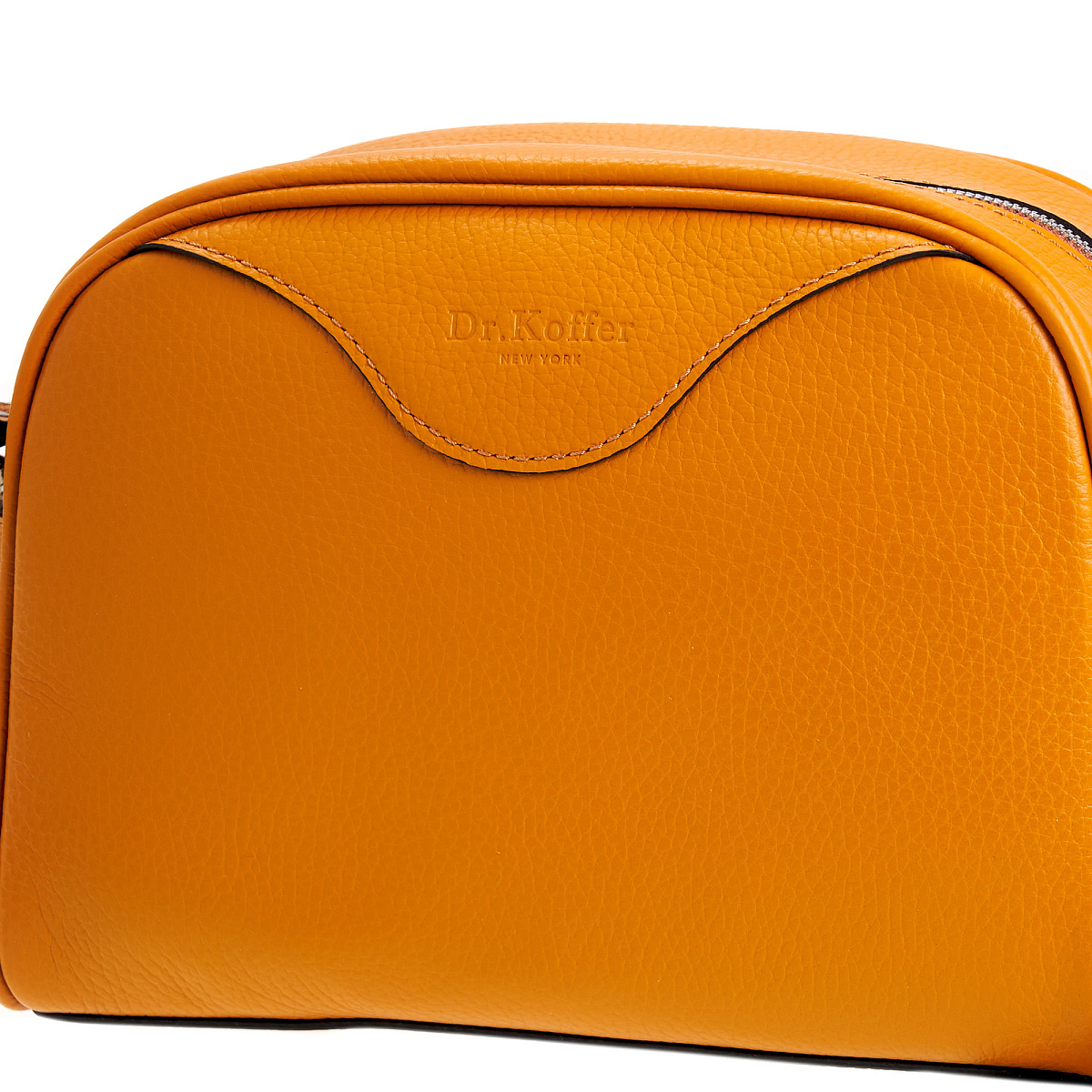 Женская сумка Dr. Koffer из натуральной кожи оранжевая