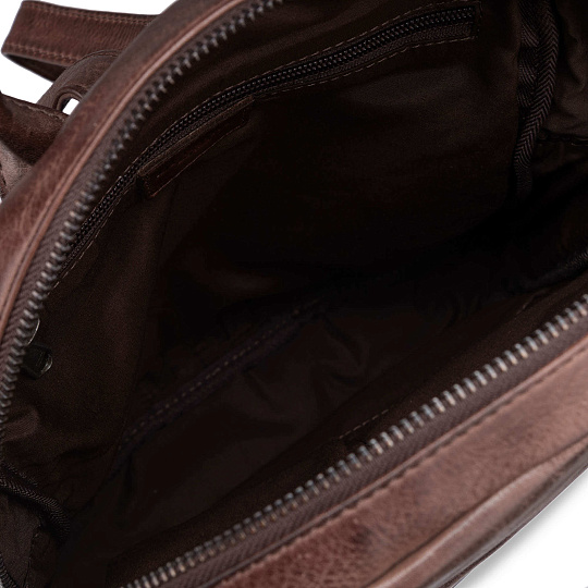 Рюкзак Dr.Koffer из натуральной кожи темно-коричневый