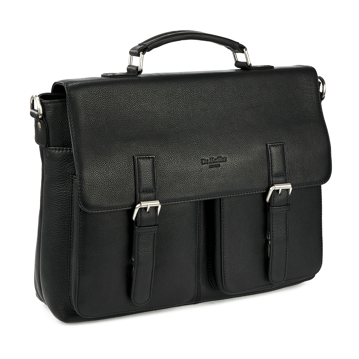 Портфель Dr.Koffer из натуральной кожи черный