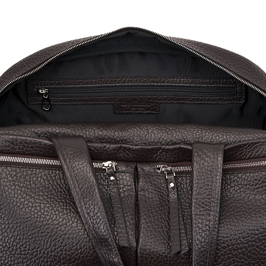 Коричневая дорожная сумка из натуральной кожи