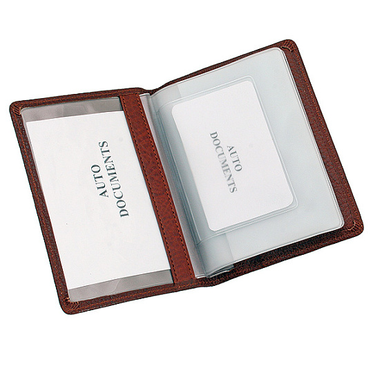 Обложка для паспорта/автодок из натуральной кожи Dr. Koffer