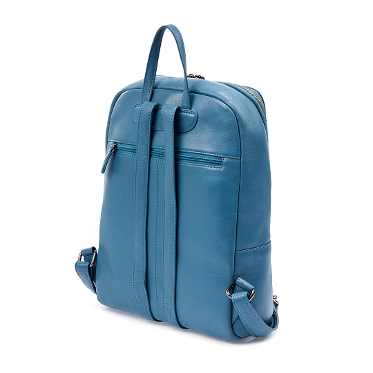 Рюкзак Dr.Koffer из натуральной кожи голубой