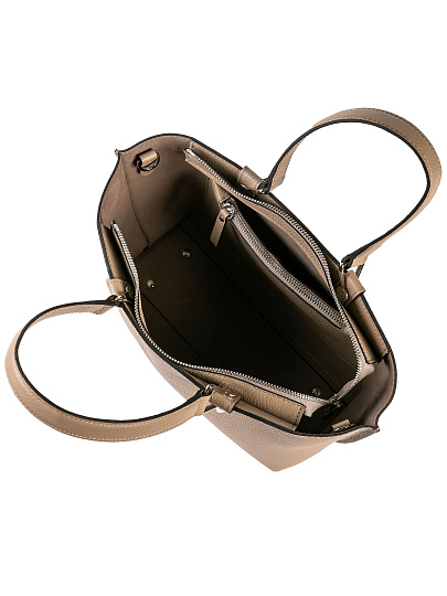 Женская сумка Dr. Koffer из натуральной кожи бежевая