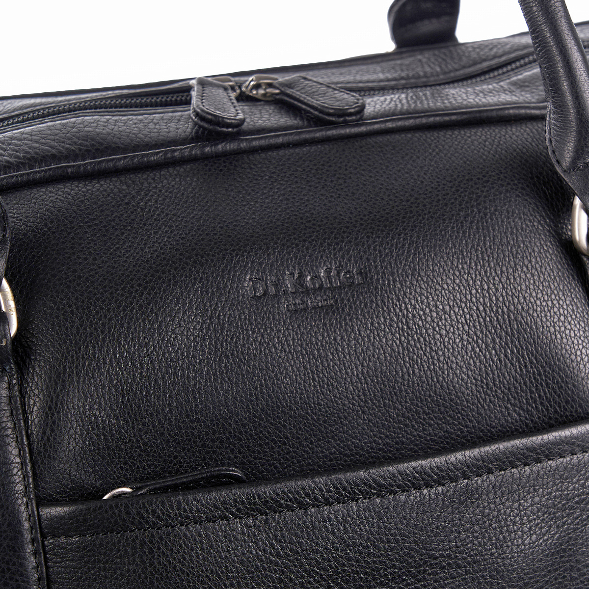 Сумка дорожная Dr.Koffer из натуральной кожи черная