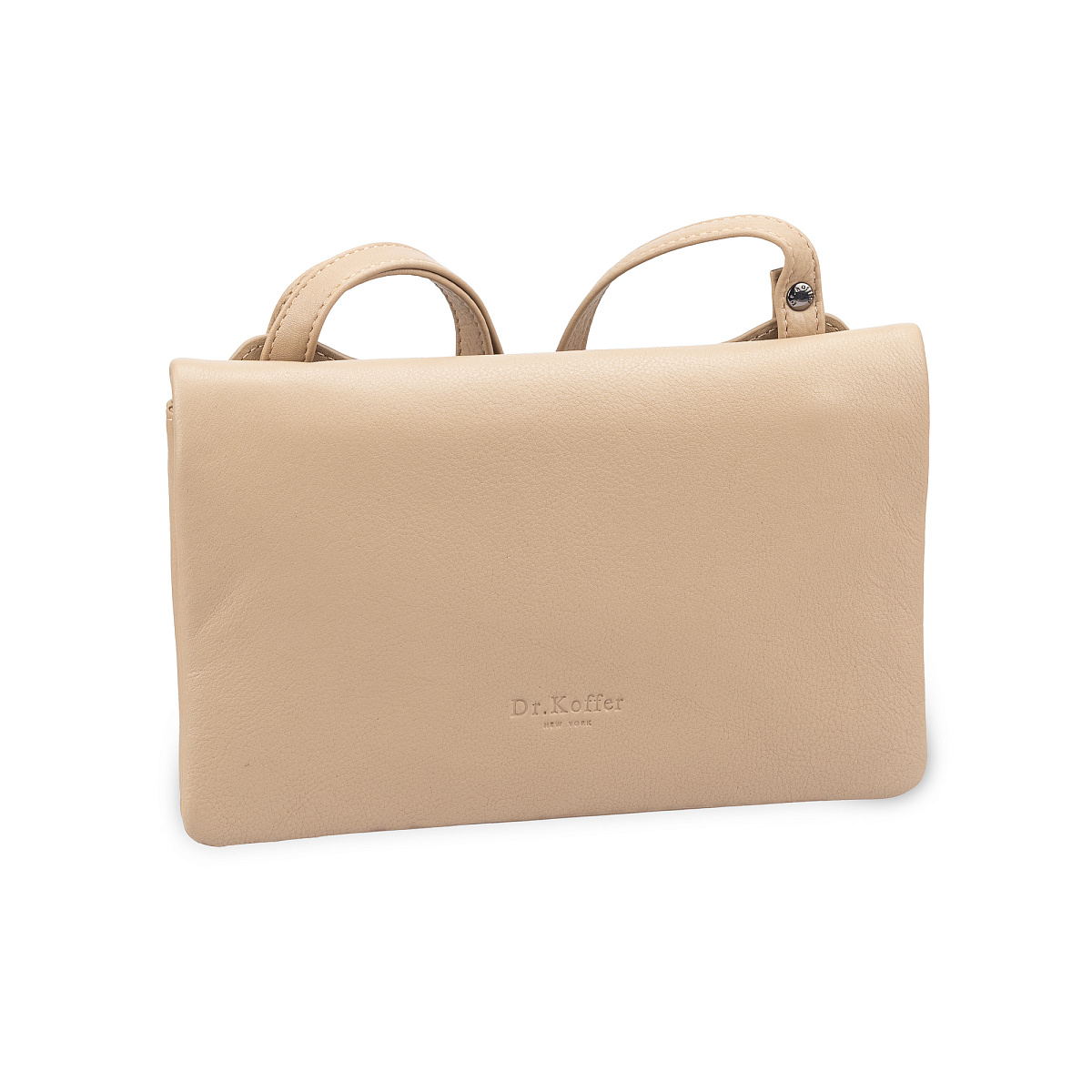 Сумка через плечо Dr.Koffer из натуральной кожи бежевая