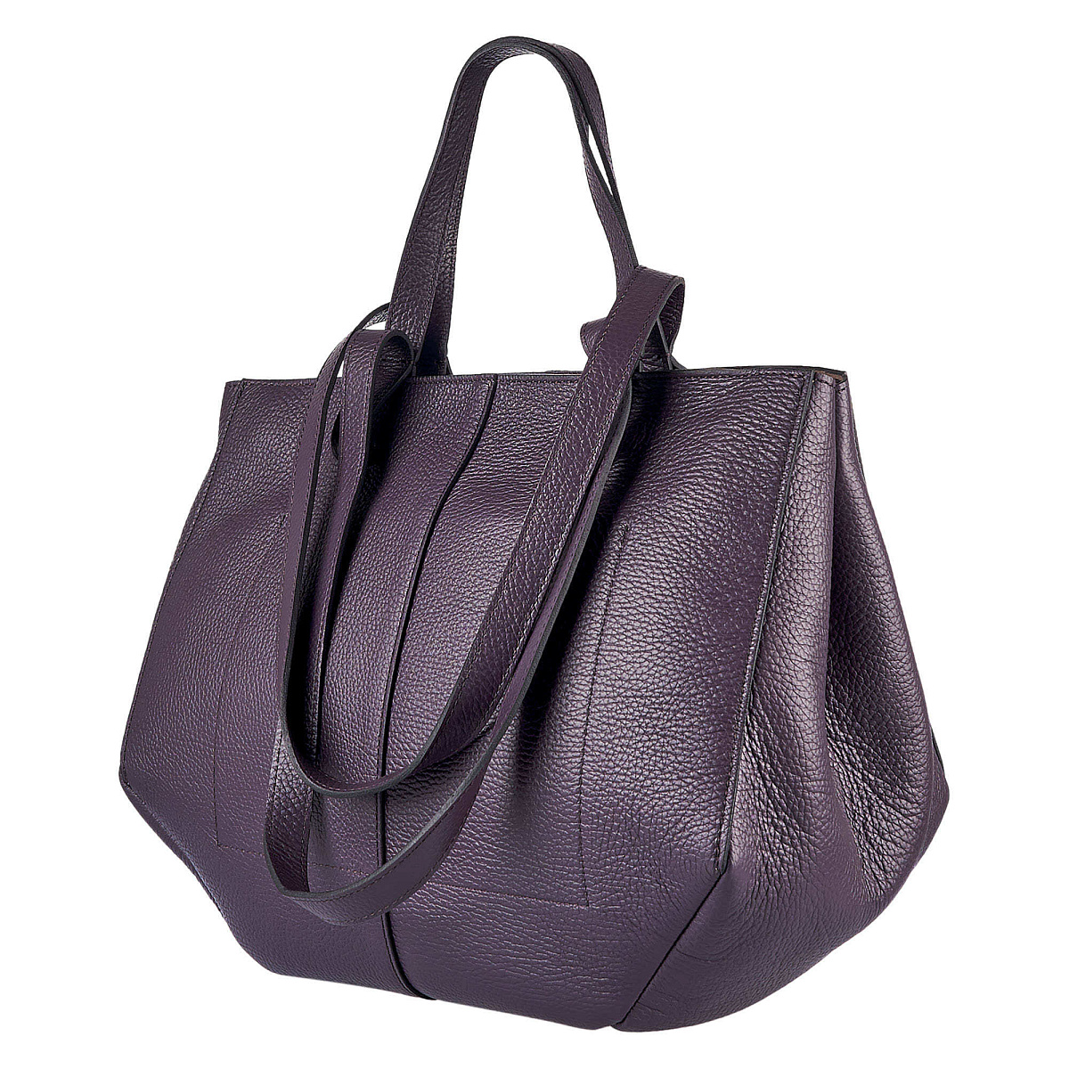 Женская сумка Dr. Koffer из натуральной кожи фиолетовая