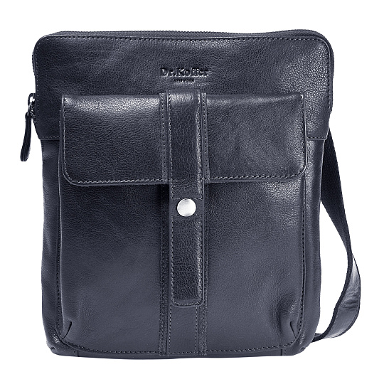 Сумка через плечо Dr.Koffer из натуральной кожи синяя