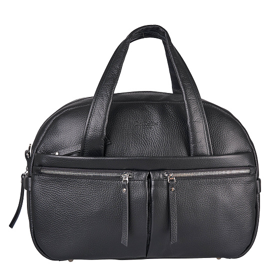 Сумка дорожная Dr.Koffer из натуральной кожи черная