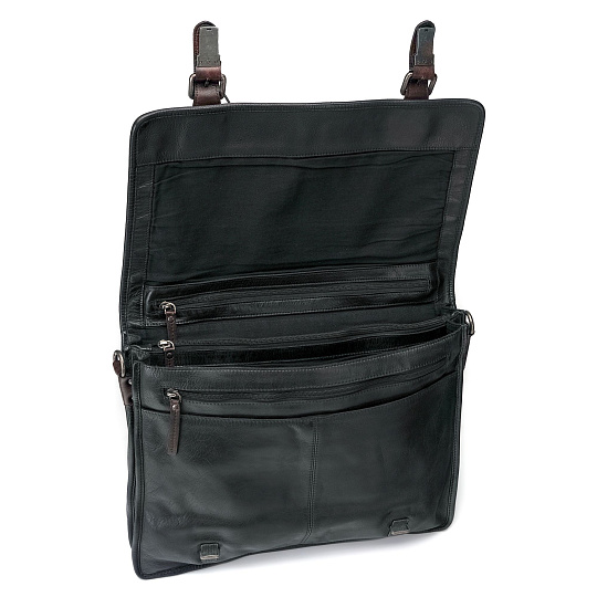 Портфель Dr.Koffer из натуральной кожи черный