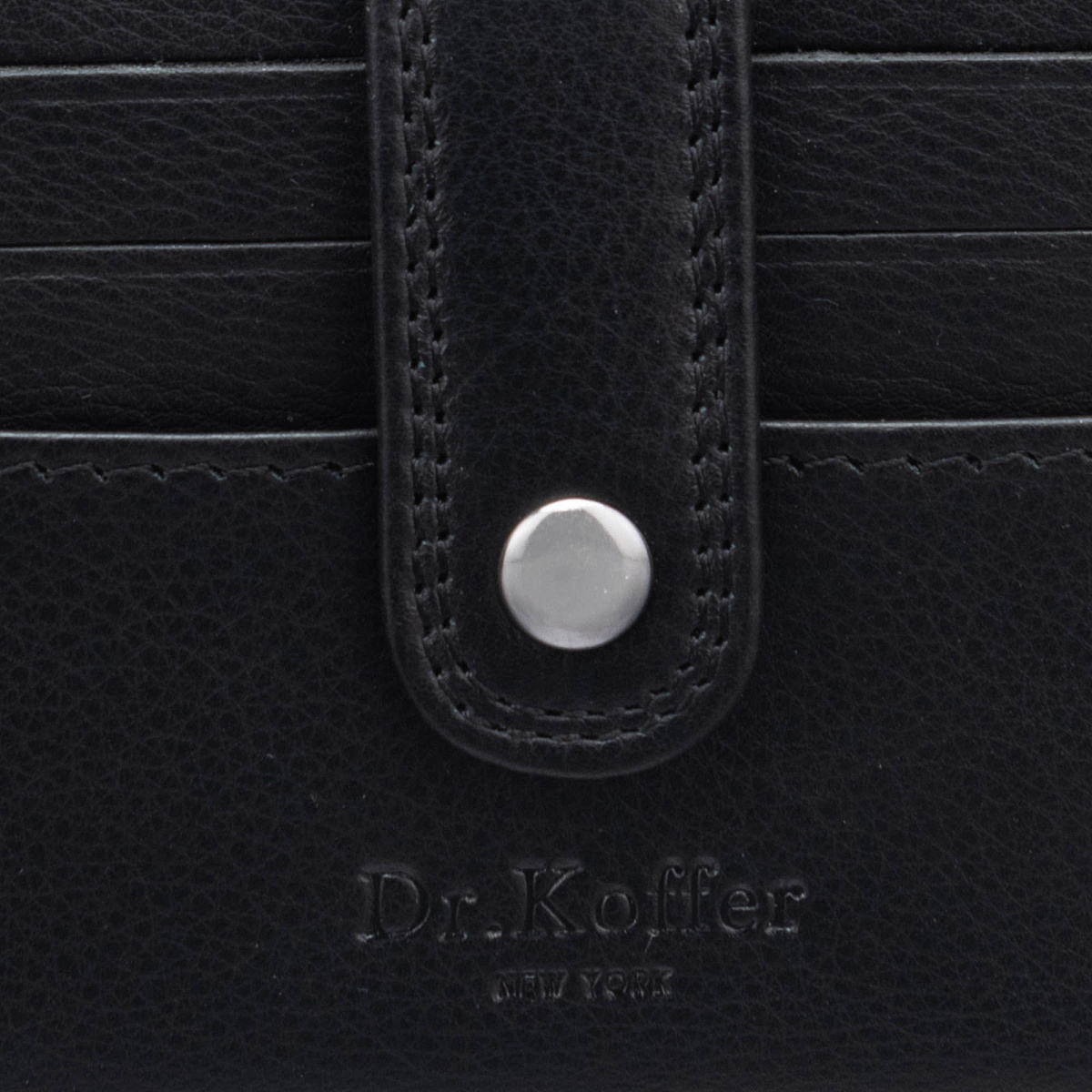 Кредитница Dr.Koffer из натуральной кожи черная