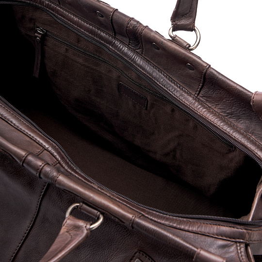 Сумка дорожная Dr.Koffer из натуральной кожи коричневая