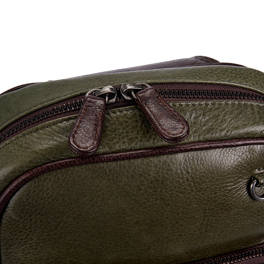 Рюкзак Dr.Koffer из натуральной кожи зеленый