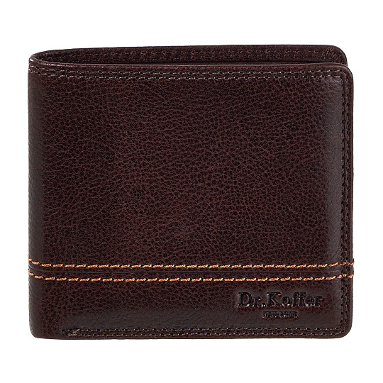 Портмоне Dr.Koffer из натуральной кожи коричневое