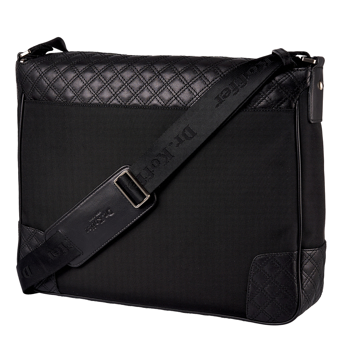 Сумка через плечо Dr.Koffer из натуральной кожи черная