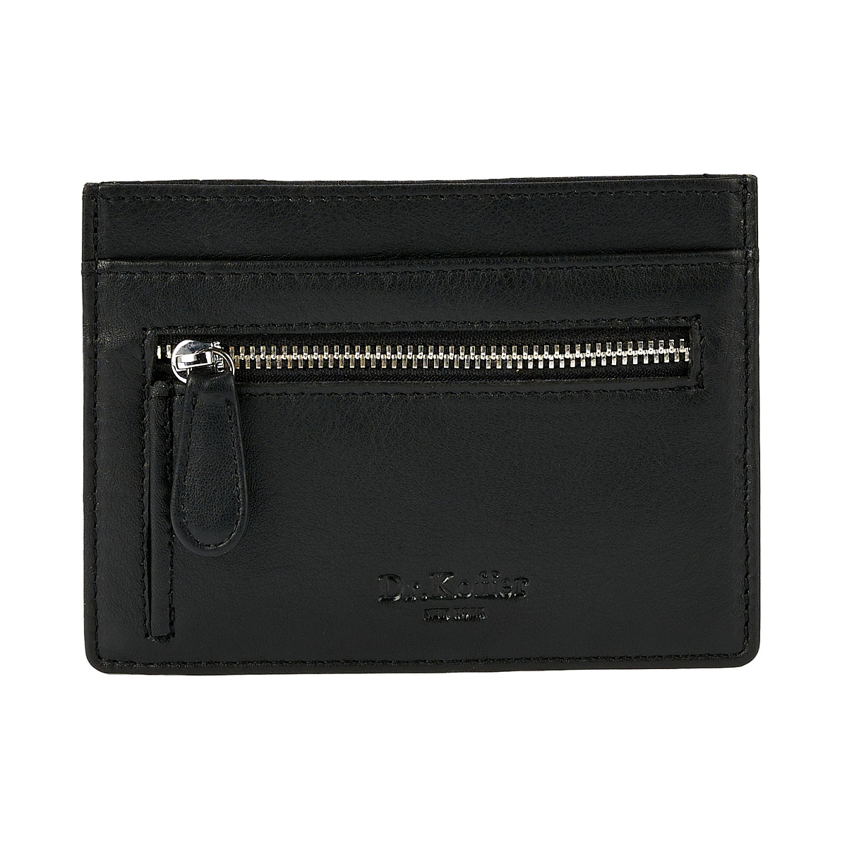 Кредитница Dr.Koffer из натуральной кожи черная
