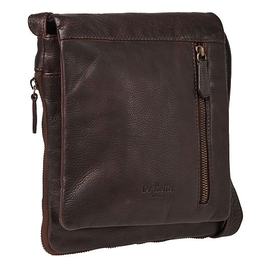 Сумка через плечо Dr.Koffer из натуральной кожи коричневая