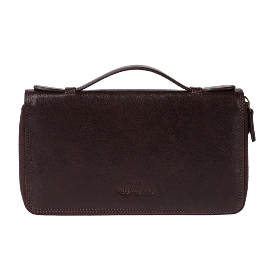 Портмоне Dr.Koffer из натуральной кожи коричневое