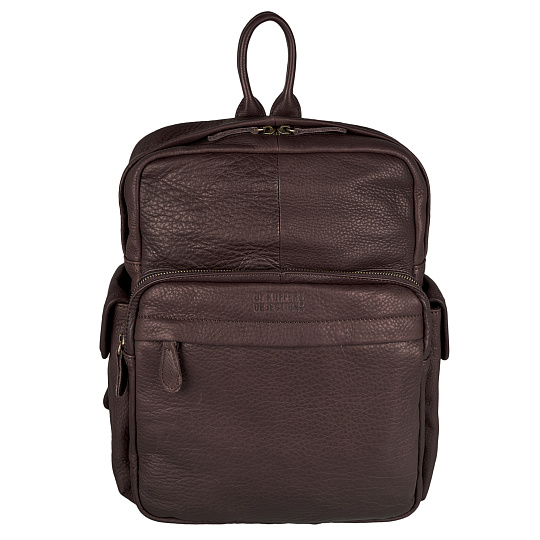 Рюкзак Dr.Koffer из натуральной кожи темно-коричневый