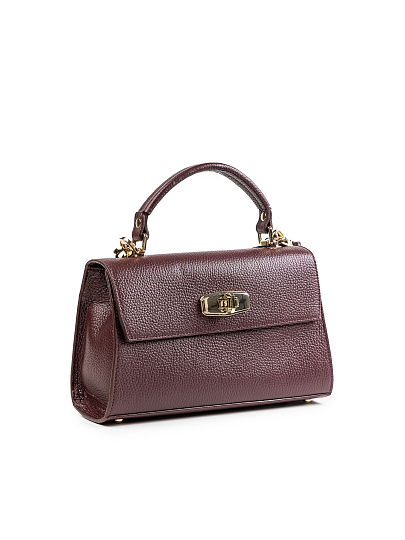 Женская сумка Dr.Koffer из натуральной кожи фиолетовая