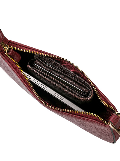 Женская сумка Dr. Koffer из натуральной кожи бордовая