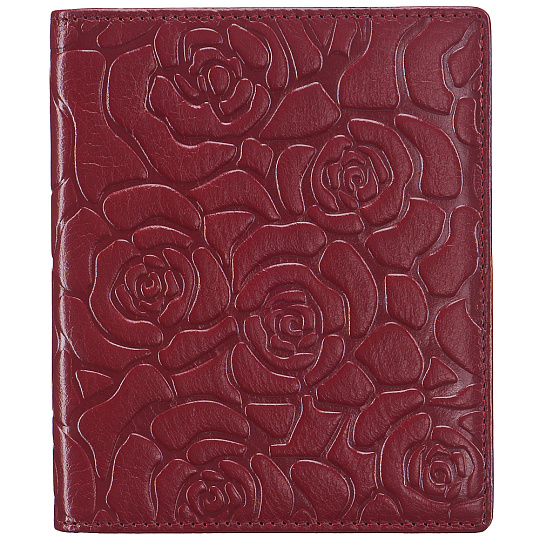 Визитница Dr.Koffer из натуральной кожи бордовая