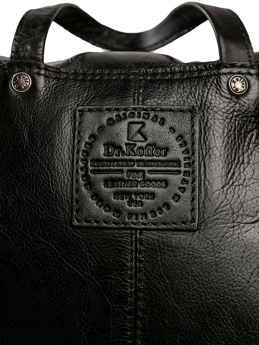 Рюкзак Dr.Koffer из натуральной кожи черный